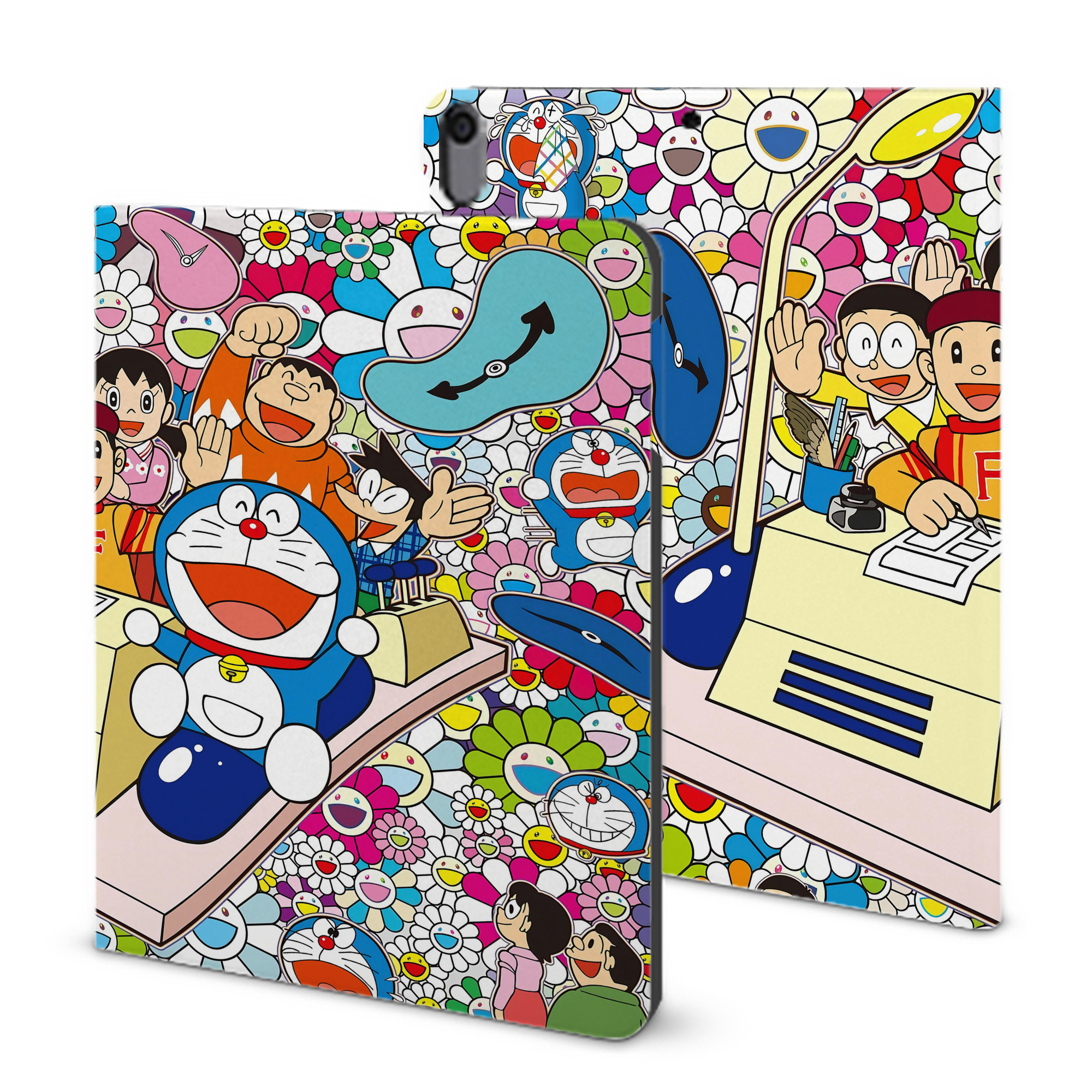 （画像用） ドラえもん Doraemon IPad ケース ブック型 PUレザー TPU 耐衝撃 軽量 薄型 ペン収納なし 全面保護 IPad 各モデル対応
